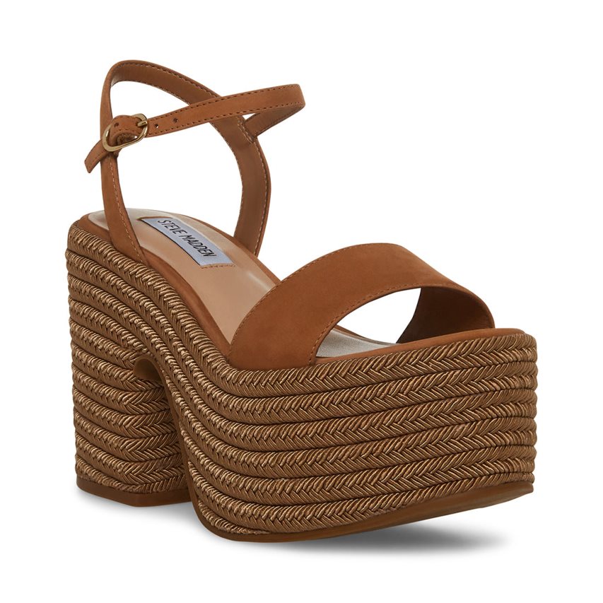 Sandalias de Plataforma Steve Madden Andrea Mujer Marrones | ES PU609S